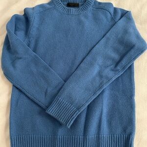 Prada Men's Sky Blue 100% Cashmere Crewneck Sweater